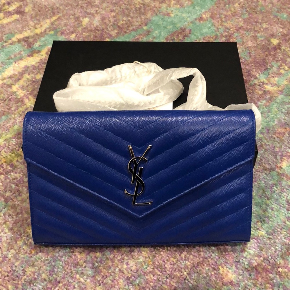 Saint Laurent Monogram Large Wallet on a Chain